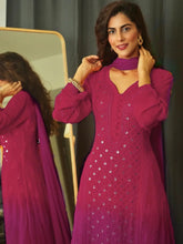 Berry Sorbet Ring Work Chikankari Kurta Set